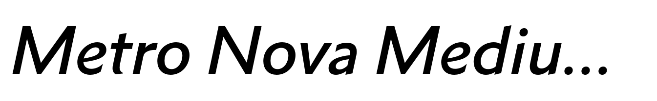 Metro Nova Medium Italic